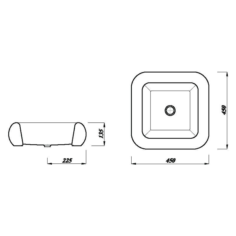 صحى سيرجامين حوض45 سم كوكى  اسود ف1 1 